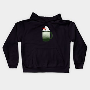 Hot Chocolate Snowmen - green gradient mug Kids Hoodie